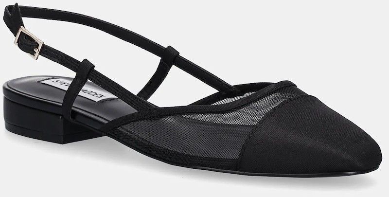 Baleríny Steve Madden Belinda-M čierna farba, s otvorenou pätou, SM11003766