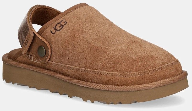 Šľapky UGG Goldencoast Clog II pánske, hnedá farba, 1166915-CHE