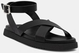 Kožené sandále Steve Madden My Bestie dámske, čierna farba, SM11003787