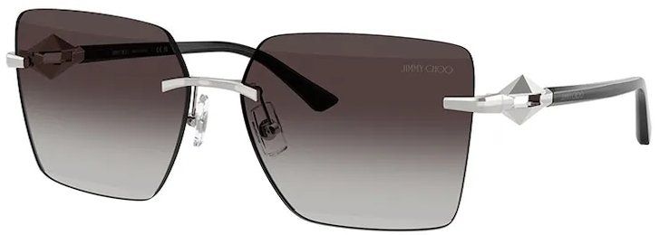 Slnečné okuliare Jimmy Choo dámske, strieborná farba, 0JC4018