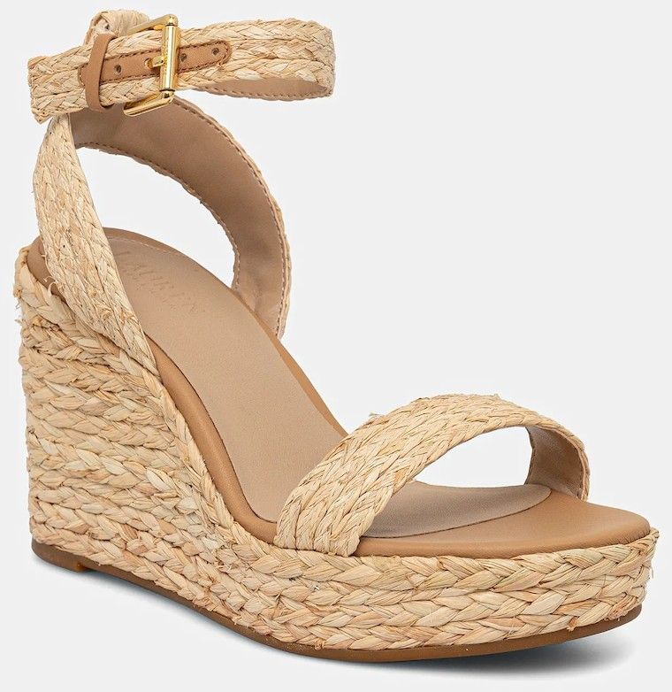 Sandále Lauren Ralph Lauren Hilarie IV béžová farba, na kline, 802966869001