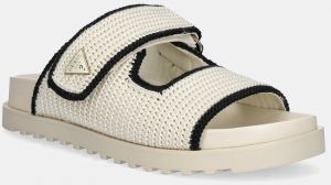 Šľapky Guess FADENNA dámske, béžová farba, FLJFDN FAB19