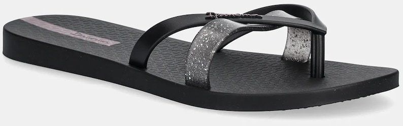 Šľapky Ipanema KIREI CHIC F dámske, čierna farba, na plochom podpätku, 83673-BB745