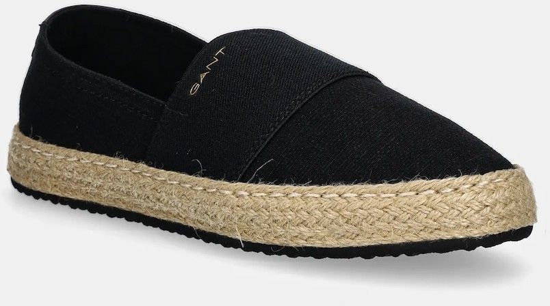 Espadrilky Gant Raffiaville čierna farba, 30568943.G00