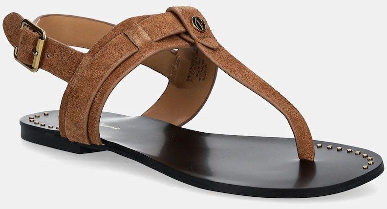 Semišové sandále Pepe Jeans SAM ONE dámske, hnedá farba, PLS90705
