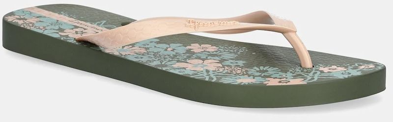 Šľapky Ipanema CLASSIC HAPP dámske, zelená farba, na plochom podpätku, 83582-AW924