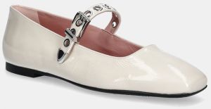 Kožené balerínky Pretty Ballerinas Camille béžová farba, 52211_A