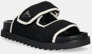 Šľapky Guess FADENNA dámske, čierna farba, FLJFDN FAB19