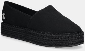 Espadrilky Calvin Klein Jeans FLATFORM ESPADRILLE MG/HDW čierna farba, na platforme, YW0YW01737