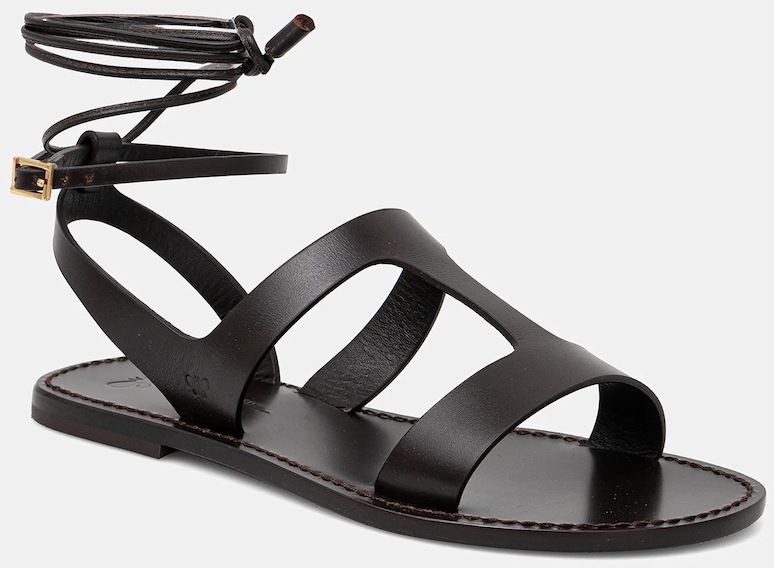 Kožené sandále Weekend Max Mara LEMMA dámske, hnedá farba, 2515521075600