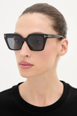 Slnečné okuliare Tom Ford Winona dámske, čierna farba, FT1030_5301D