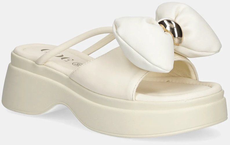 Šľapky GOE dámske, béžová farba, na platforme, RR2N4120