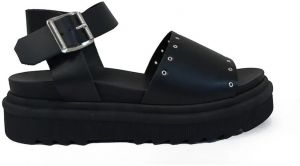 Sandále Altercore Aura.black dámske, čierna farba, na platforme, Aura.black