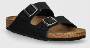 Semišové šľapky Birkenstock Arizona dámske, tmavomodrá farba, 1028205