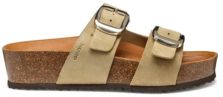 Semišové šľapky Geox D BRIONIA H dámske, hnedá farba, D551DA 00022 C6738