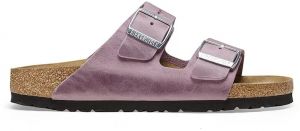 Kožené šľapky Birkenstock Arizona dámske, fialová farba, 1025490