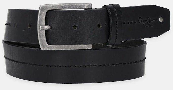 Opasok Pepe Jeans AIDAN BELT pánsky, čierna farba, PM021048