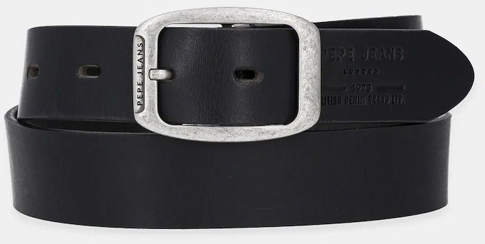 Opasok Pepe Jeans FLOYD BELT pánsky, čierna farba, PM021051