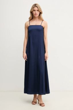 Šaty Marella Emme by Marella tmavomodrá farba, maxi, áčkový strih, 2515221112200