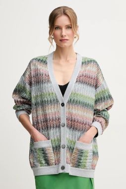 Kardigán Missoni dámsky, zelená farba, tenký, DS25SM0I.BC0051
