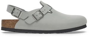 Nubukové šľapky Birkenstock Tokio dámske, šedá farba, 1029429