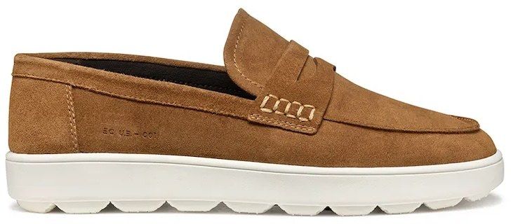 Semišové mokasíny Geox U SPHERICA ECUB-1 pánske, hnedá farba, U55GPD 00022 C6018