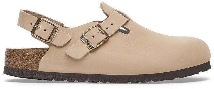 Nubukové šľapky Birkenstock Tokio dámske, béžová farba, 1029496