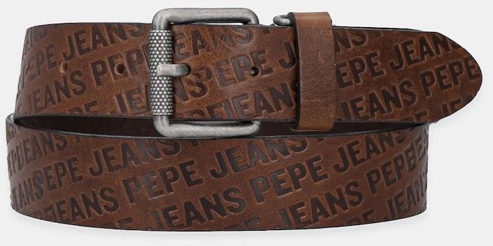 Opasok Pepe Jeans EVAN BELT pánsky, hnedá farba, PM021050