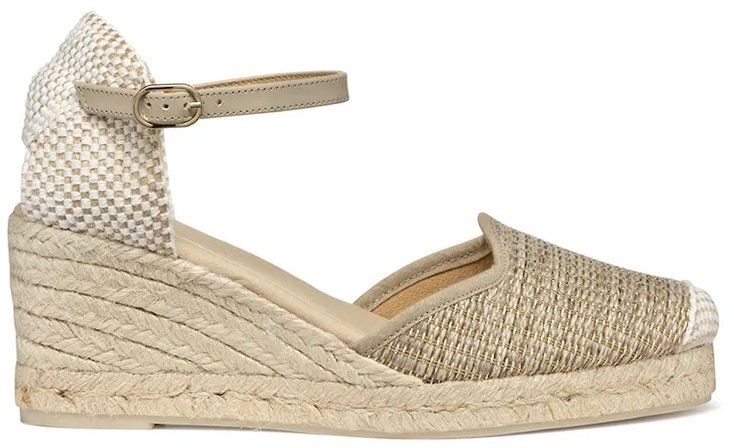 Espadrilky Geox D GELSA LOW béžová farba, na kline, D55NGE 01106 C6738