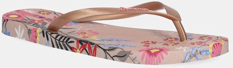 Šľapky Ipanema VERAO TROPIC dámske, béžová farba, na plochom podpätku, 27197-BB268