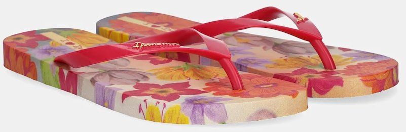 Šľapky Ipanema VERAO TROPIC dámske, ružová farba, na plochom podpätku, 27197-BB263