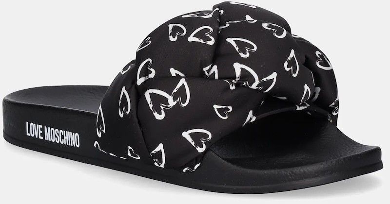 Šľapky Love Moschino dámske, čierna farba, JA28312G0MIW100B