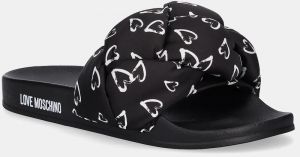 Šľapky Love Moschino dámske, čierna farba, JA28312G0MIW100B