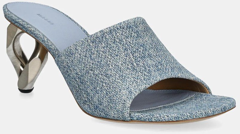 Šľapky JW Anderson Chain Heel Open Mule dámske, na podpätku, SN0104 LA0238 800