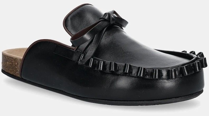 Šľapky JW Anderson Ruffle Loafer dámske, čierna farba, LF0069 LA0323 999