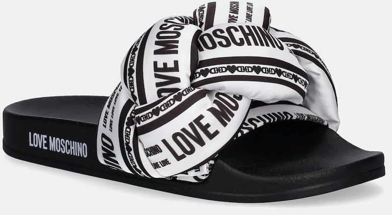 Šľapky Love Moschino dámske, čierna farba, JA28312G0MIW310A