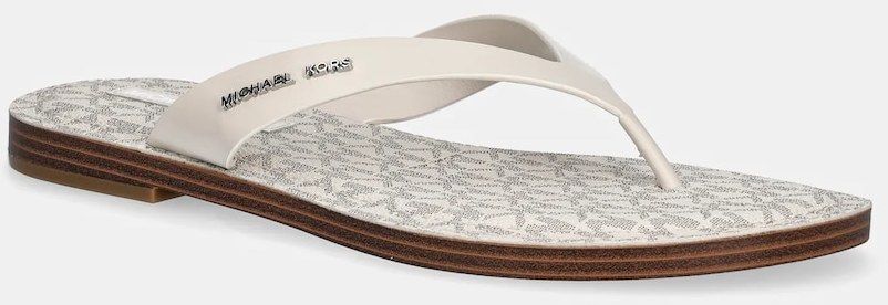 Šľapky MICHAEL Michael Kors Koko dámske, béžová farba, na plochom podpätku, 40S5KOFA2L.289
