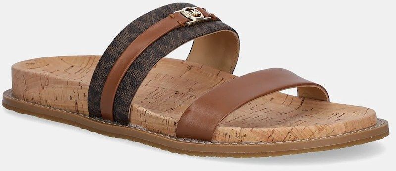 Šľapky MICHAEL Michael Kors Mandy dámske, hnedá farba, 40S5MAFS3L.227