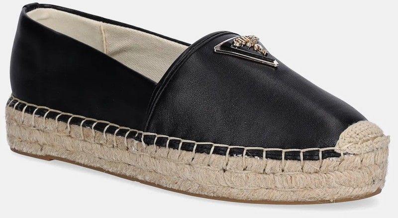 Espadrilky Guess JOLANDY čierna farba, FLJLND LEA14