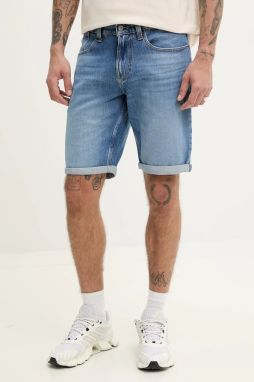 Rifľové krátke nohavice Tommy Jeans pánske, DM0DM20961