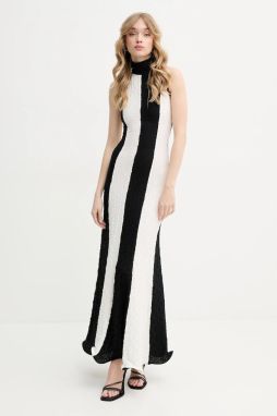 Šaty MSGM čierna farba, maxi, áčkový strih, 3842MDA29Y.257317