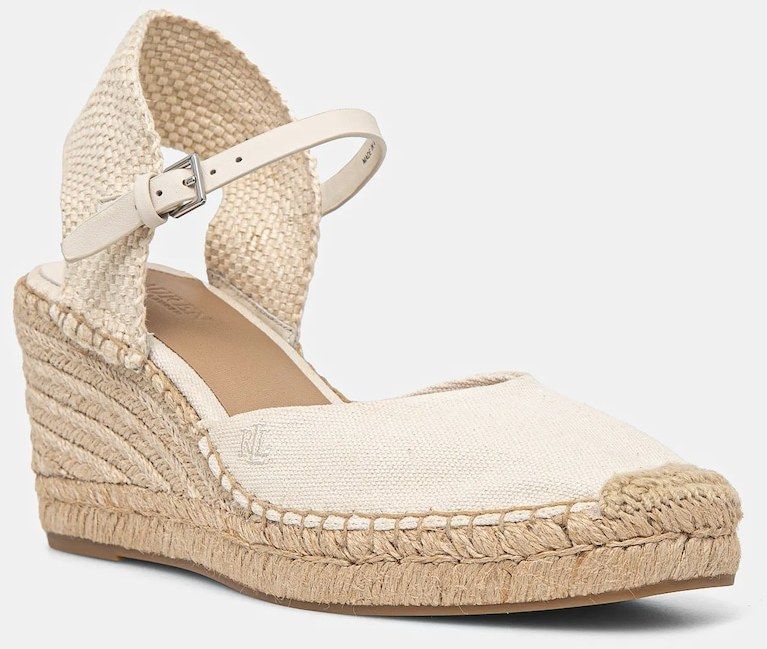 Espadrilky Lauren Ralph Lauren Robby béžová farba, na kline, 802961836004