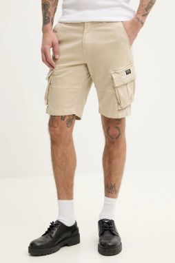 Šortky Superdry pánske, béžová farba, M7110433A-13K