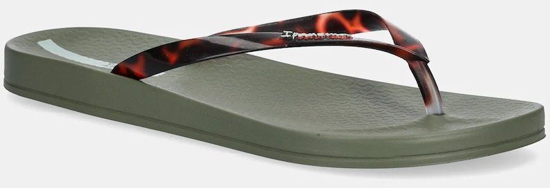 Šľapky Ipanema ANAT CONNECT dámske, zelená farba, na plochom podpätku, 83648-AJ405
