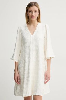 Šaty Bruuns Bazaar béžová farba, mini, rovný strih, BBW4580