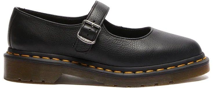 Kožené balerínky Dr. Martens Elphie MJ Mary Jane čierna farba, DM40685001
