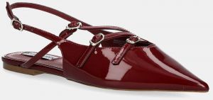 Baleríny Steve Madden Cianna červená farba, s otvorenou pätou, SM11003709