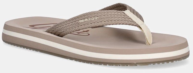 Šľapky Gant Sunheaven dámske, béžová farba, na plochom podpätku, 30599909.G24