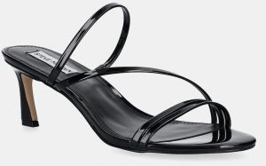 Kožené šľapky Steve Madden Lamora dámske, čierna farba, na vysokom podpätku, SM11003630
