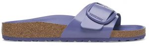 Kožené šľapky Birkenstock Madrid Big Buckle dámske, fialová farba, 1029427